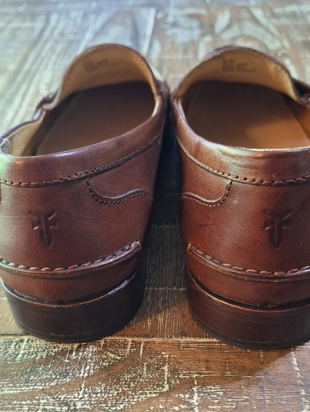 Frye Women's Loafers Size 10 M Brown  Leather Penny Loafer Slip On Shoes - Picture 6 of 8